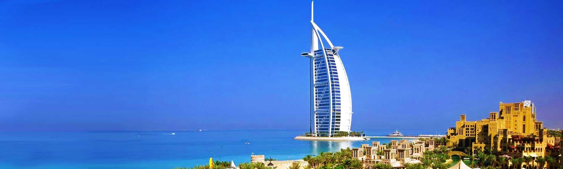 Dubai coastline and Burj Al Arab