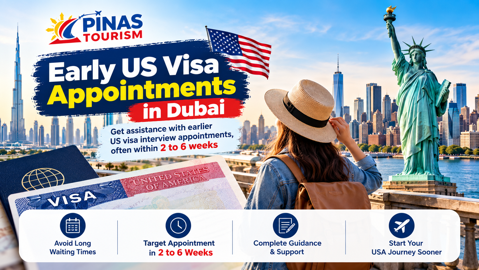 Early US Visa Appointment Dubai | 2–6 Weeks Assistance